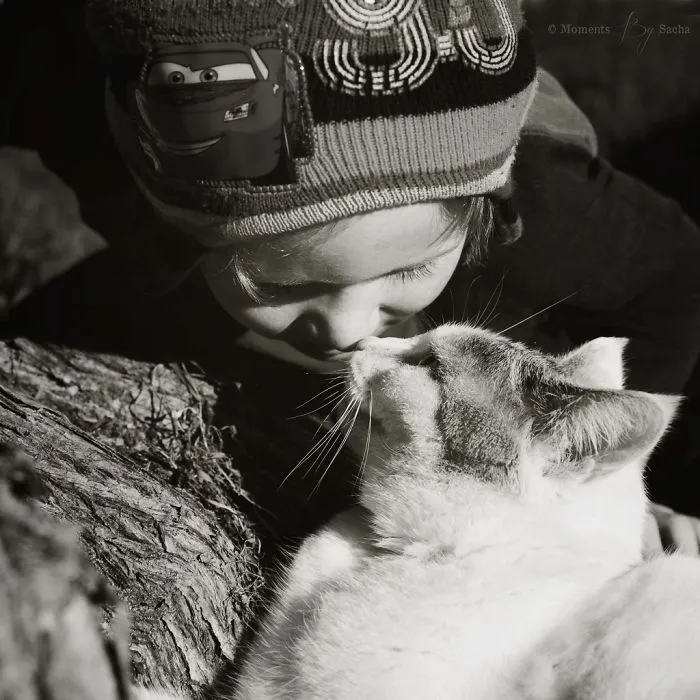 179 Heartwarming Photos Of Kids Playing With Their Cats