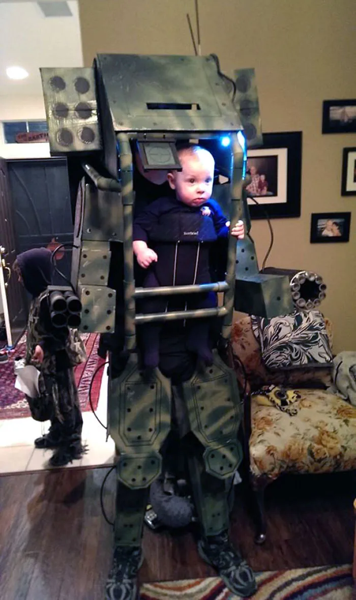 Father's &amp; Son's Mech Warrior Costume