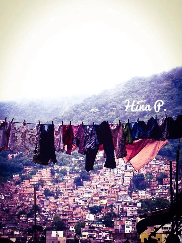 Clothesline Laundry In The Favelas, Rio De Janerio, Brazil
