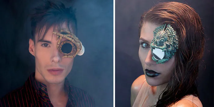 I Make Monocles That Look Like Metal And Bone, But Are Actually Made Of Light And Flexible Latex
