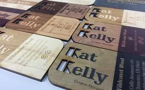 Custom Eco-friendly Engraved Wooden Business Cards