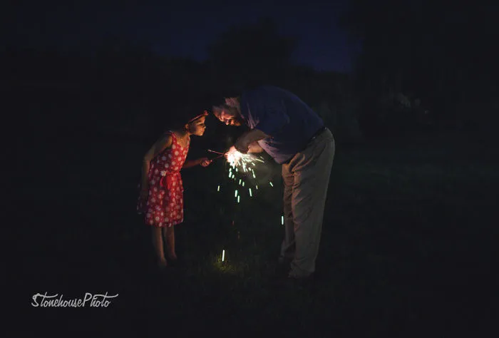 Sparklers In The Dark At Iso 1600