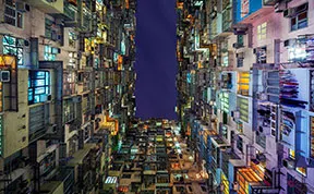 Looking Up In Hong Kong: The Overwhelming Symmetry Of This Metropolis' Highrises 