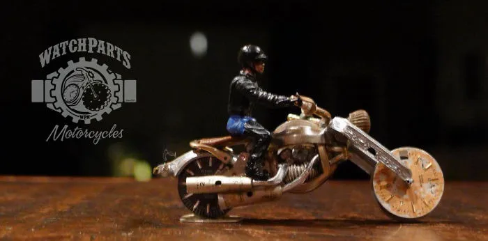 How To Make A Miniature Motorcycle Out Of Watch Parts.