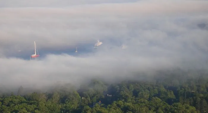 Late Afternoon Fog In Camden, Maine