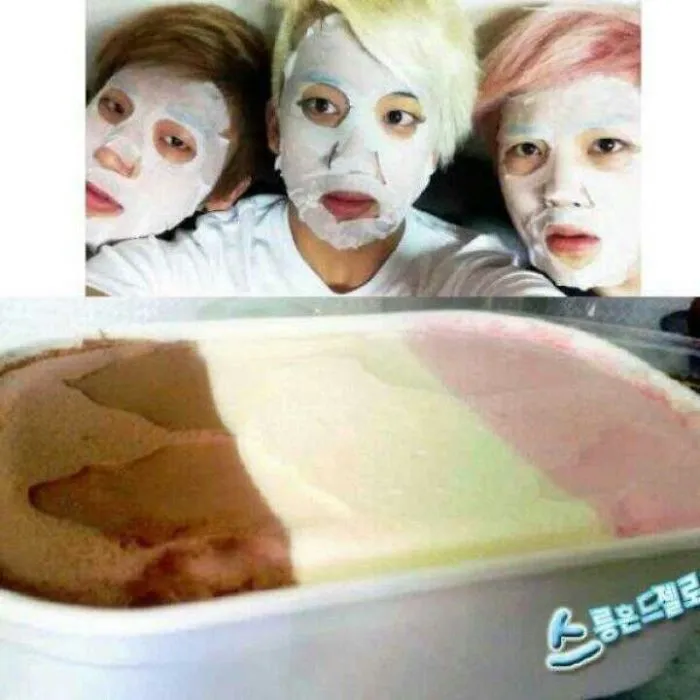 B.a.p's Jong Up, Youngjae And Zelo And Ice Cream