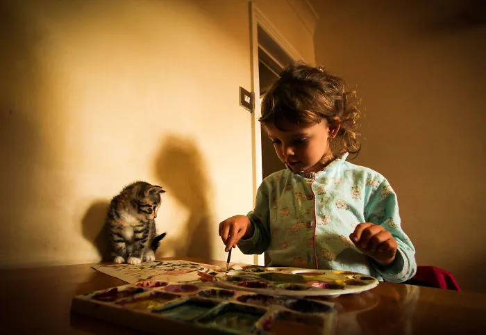 179 Heartwarming Photos Of Kids Playing With Their Cats