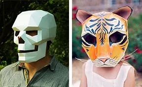 DIY Geometric Paper Masks That You Can Print Out At Home