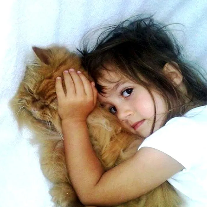 179 Heartwarming Photos Of Kids Playing With Their Cats