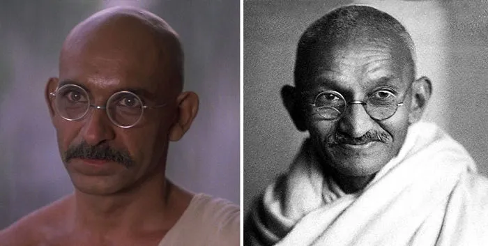 Ben Kingsley as Mohandas Karamchand Gandhi in Gandhi