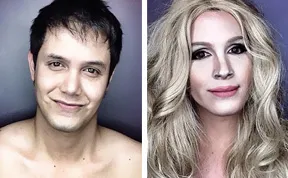 Guy Uses Makeup To Transform Himself Into Female Hollywood Celebrities