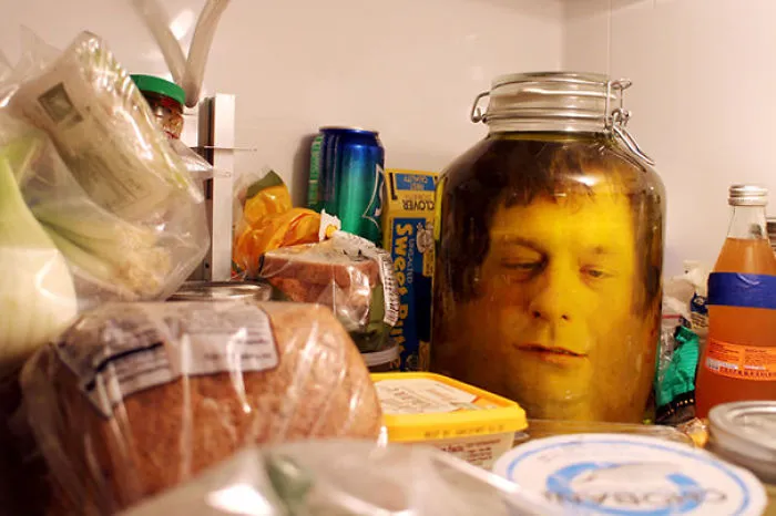 Cut-Out Paper Head In A Jar Decor