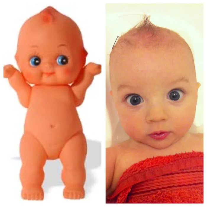 Baby Looks Like Kewpie Doll