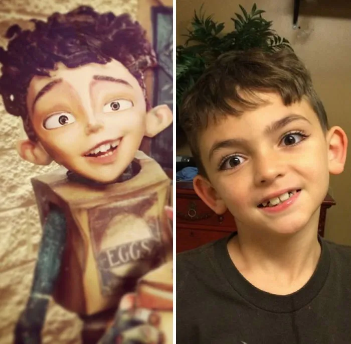 Kid Looks Like Eggs From Boxtrolls