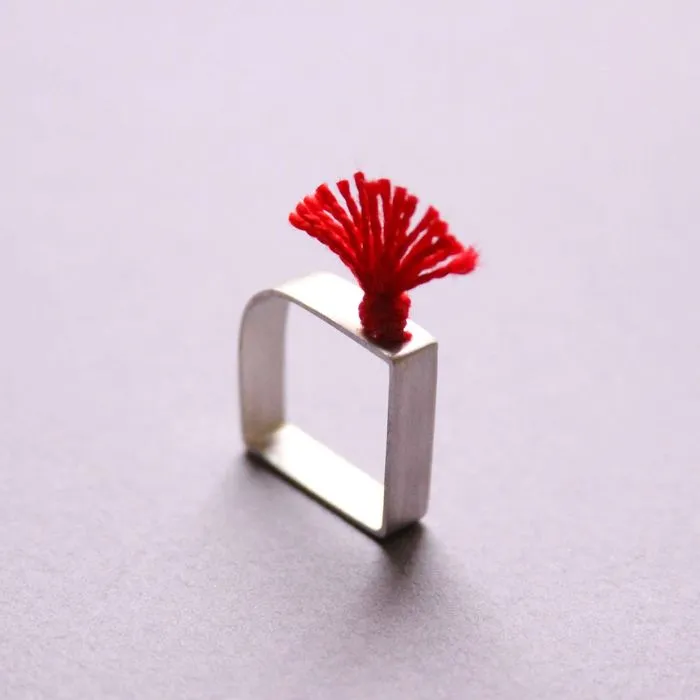 Commander Fire - Sterling Silver And Thread Ring By Judit Wild