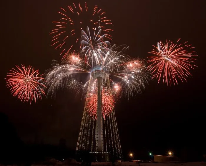 Vilnius Tv Tower During Christmas