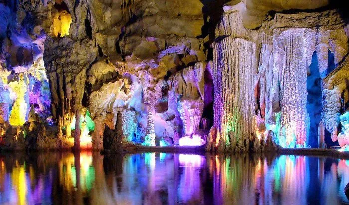 Reed Flute Cave In Guangxi, China