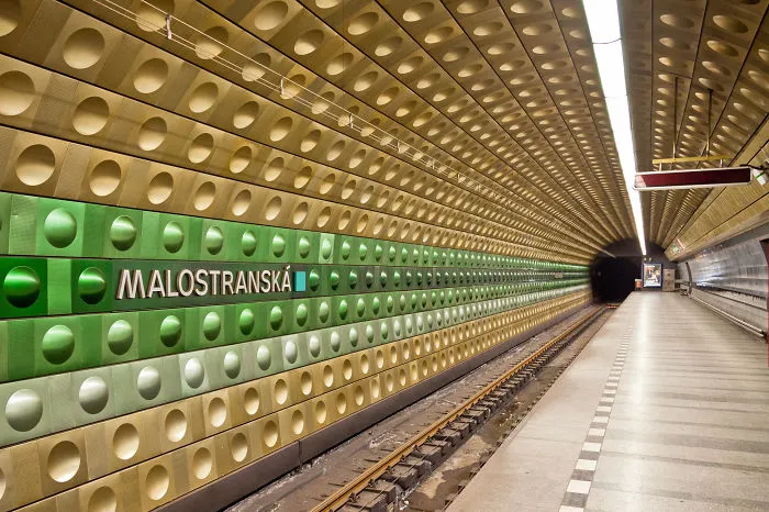 Malostranská Station In Prague.