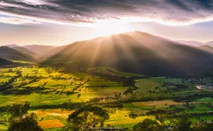 Beautiful Landscape From Rural Victorian Town