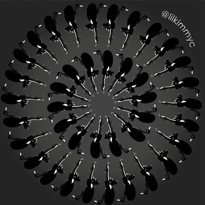 Yoga Poses Are Put Into A Kaleidoscope Like Mandala.