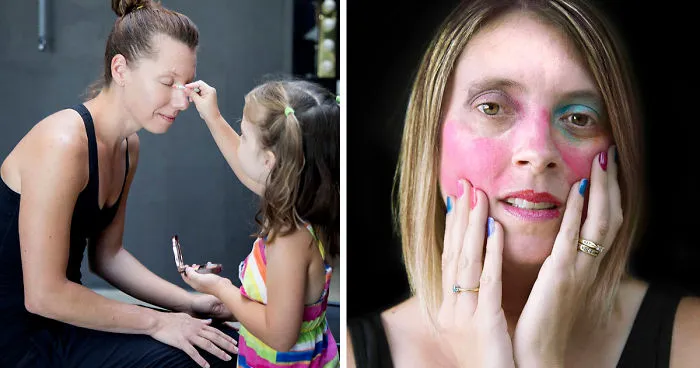 Little Girls Do Their Mothers' Makeup