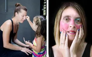 Little Girls Do Their Mothers' Makeup