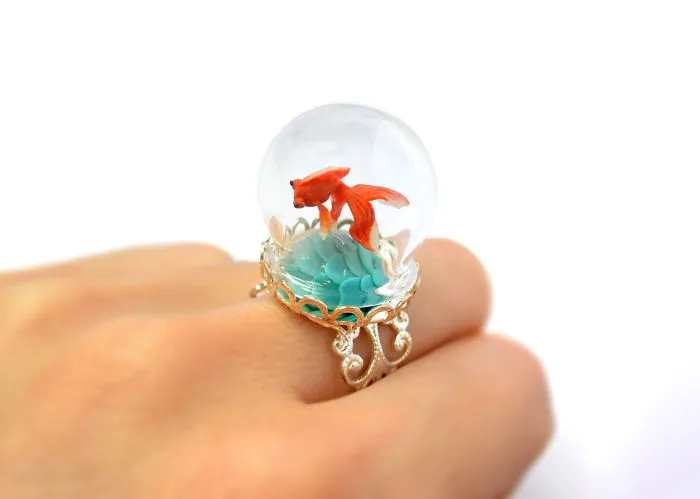 Golden Fish Ring
