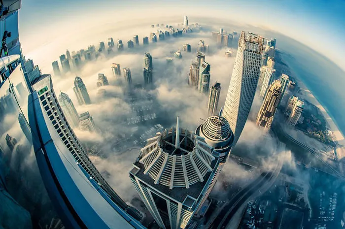 Fog In Dubai Marina