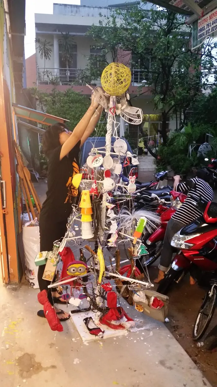 Christmas Tree Made Of Trash