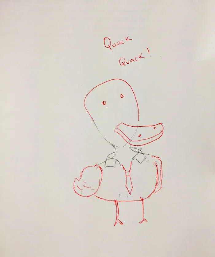 Teacher Finishes Student Drawings