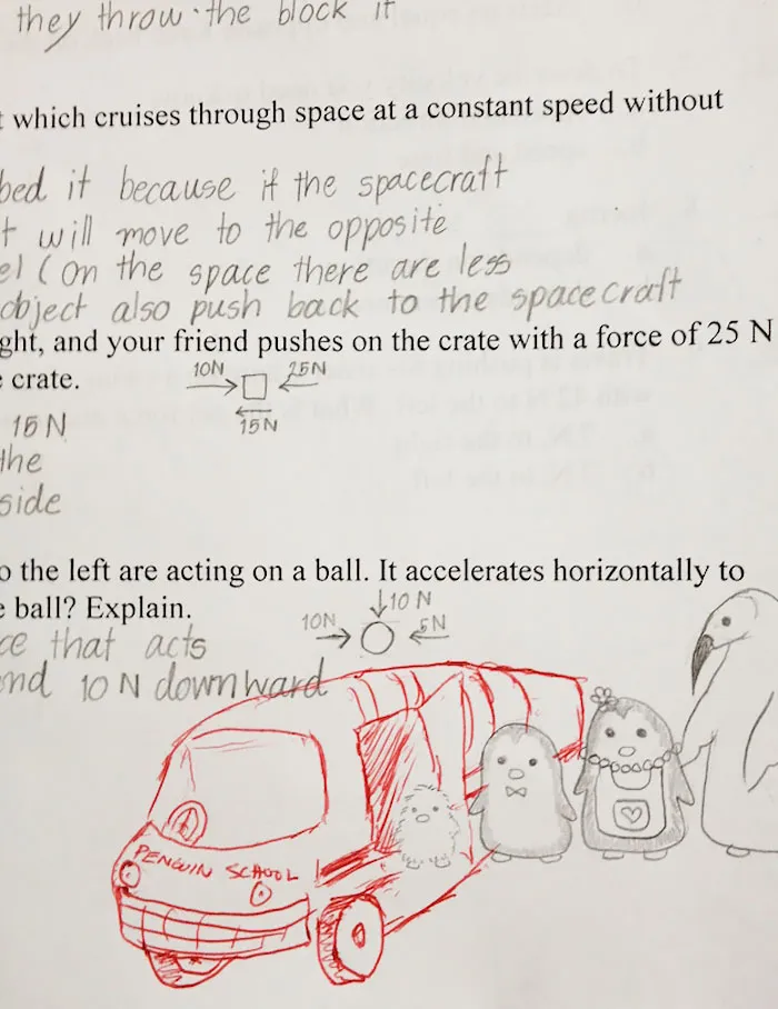 Teacher Finishes Student Drawings