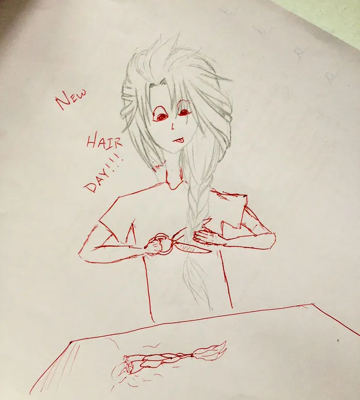 Teacher Finishes Student Drawings