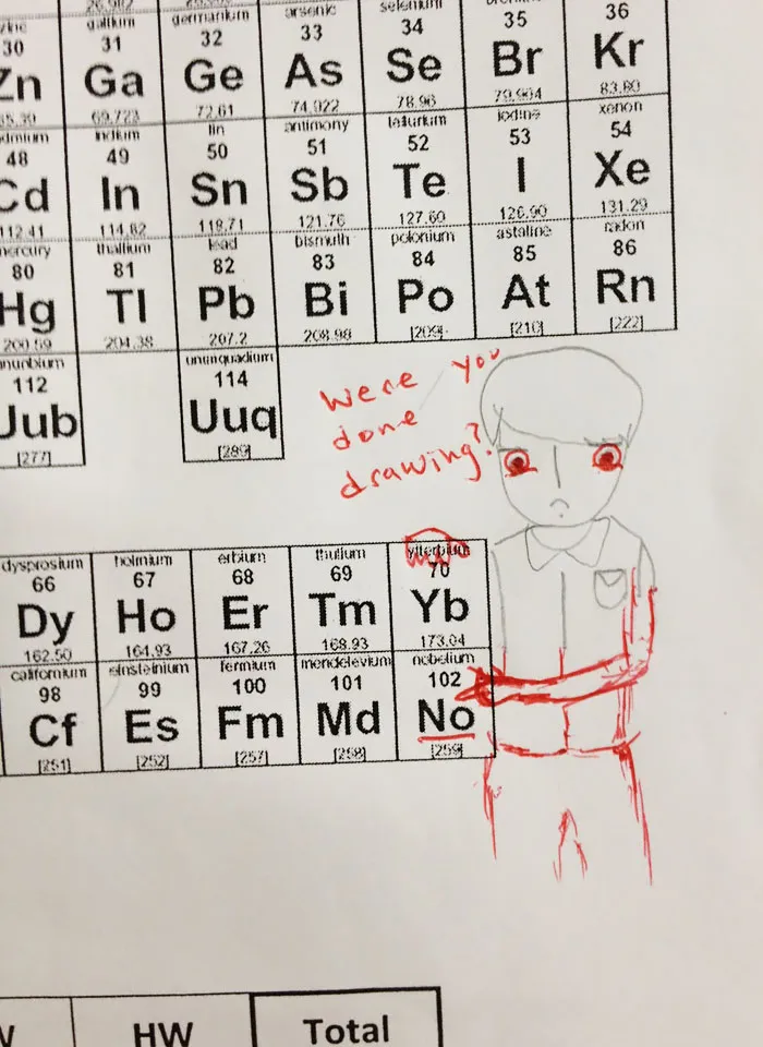 Teacher Finishes Student Drawings