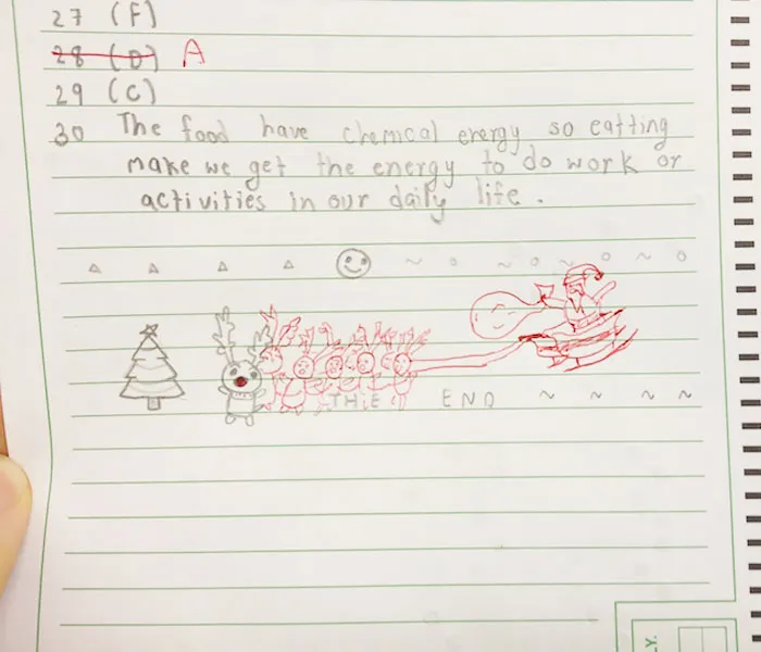 Teacher Finishes Student Drawings