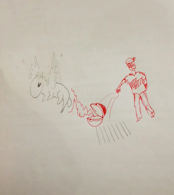 Teacher Finishes Student Drawings