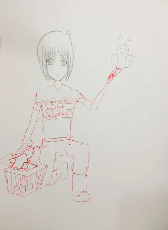 Teacher Finishes Student Drawings