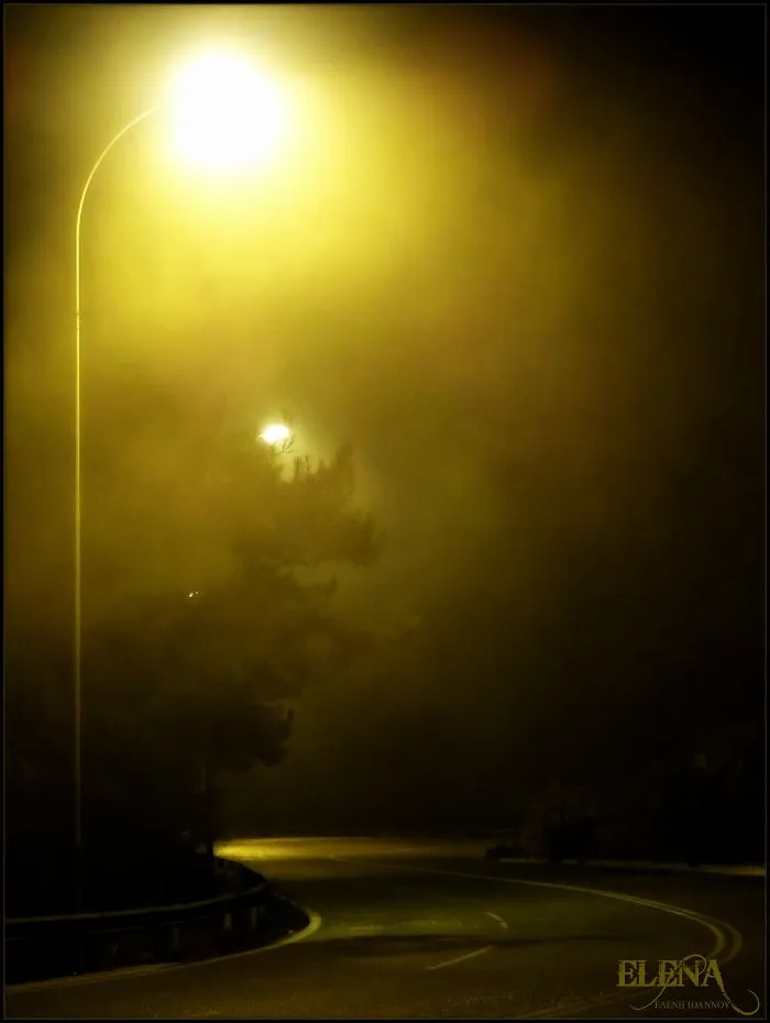 "mistiness" Road Of Saint Silas, Kavala, Macedonia, Greece.