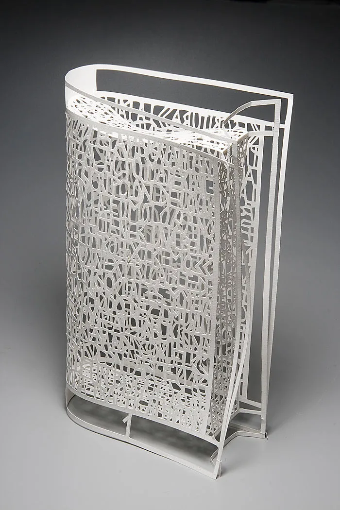 Pablo Lehmann's "Naked Book" (26 X 15 X 6 cm) Cut-Out Paper 2007