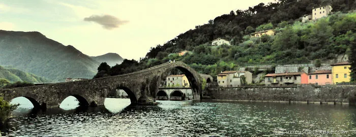 Ponte Della Maddalena (devil's Bridge) - Near The Town Of Borgo A Mozzano, Lucca Italy