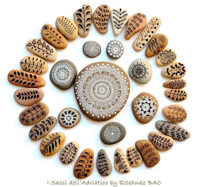Painted Pebbles And Stones