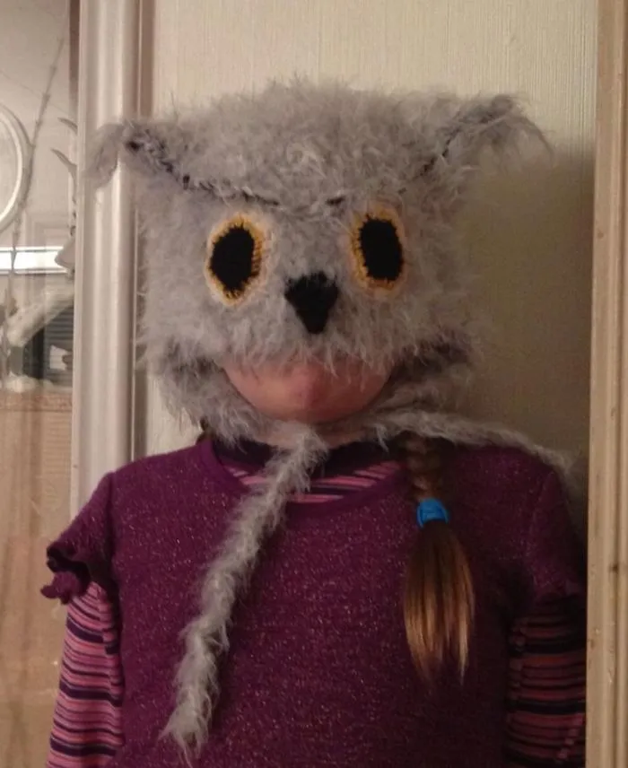 Crocheted Owl Hat