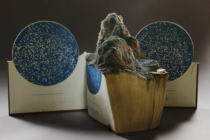 Mountain Carved Out Of An Old Star Map