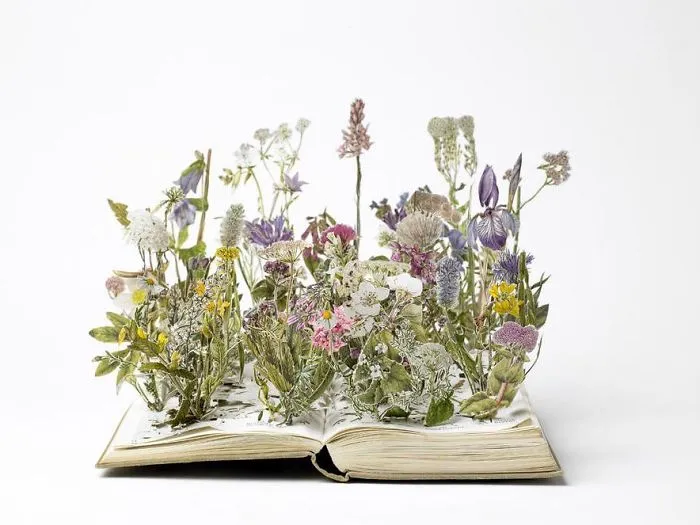 Herb Garden Book Sculpture
