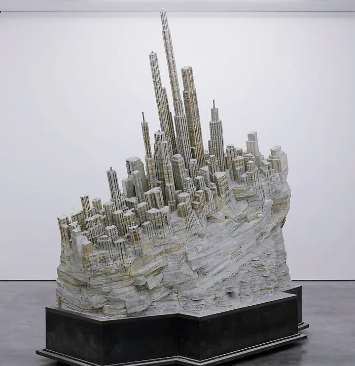 Massive Book Sculpture Of An Abandoned City