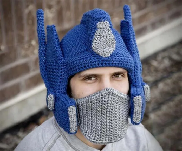 Optimus Prime Crochet Hat