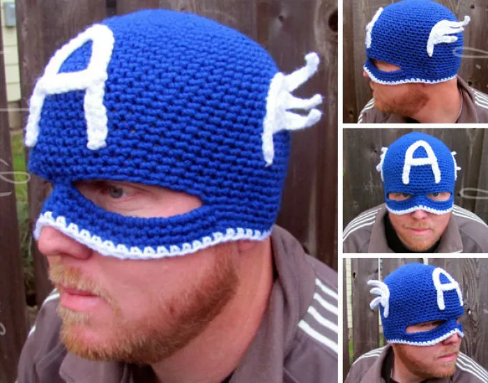 Crochet Captain America Hat And Mask