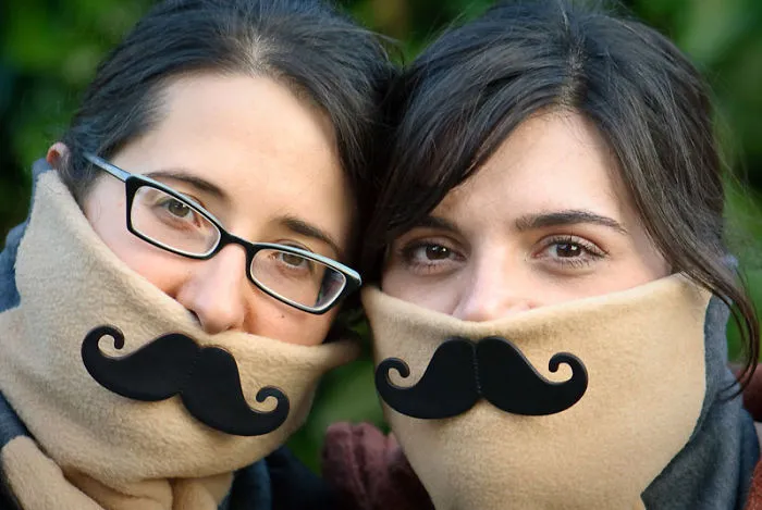 Mustache Shawl