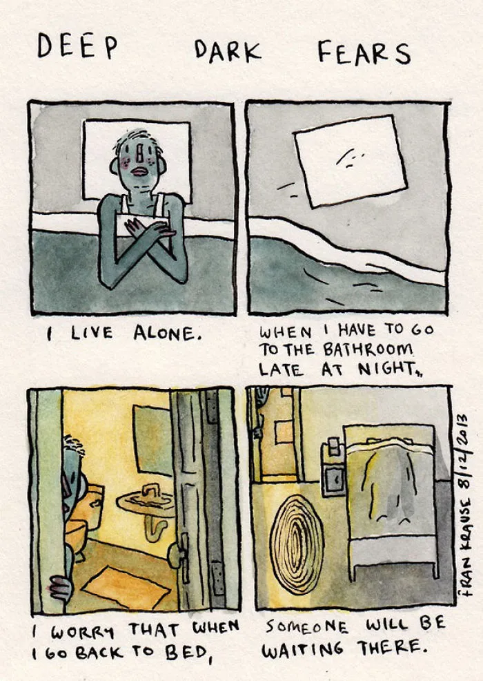 Illustrator Turns People’s Deepest And Darkest Fears Into Comics