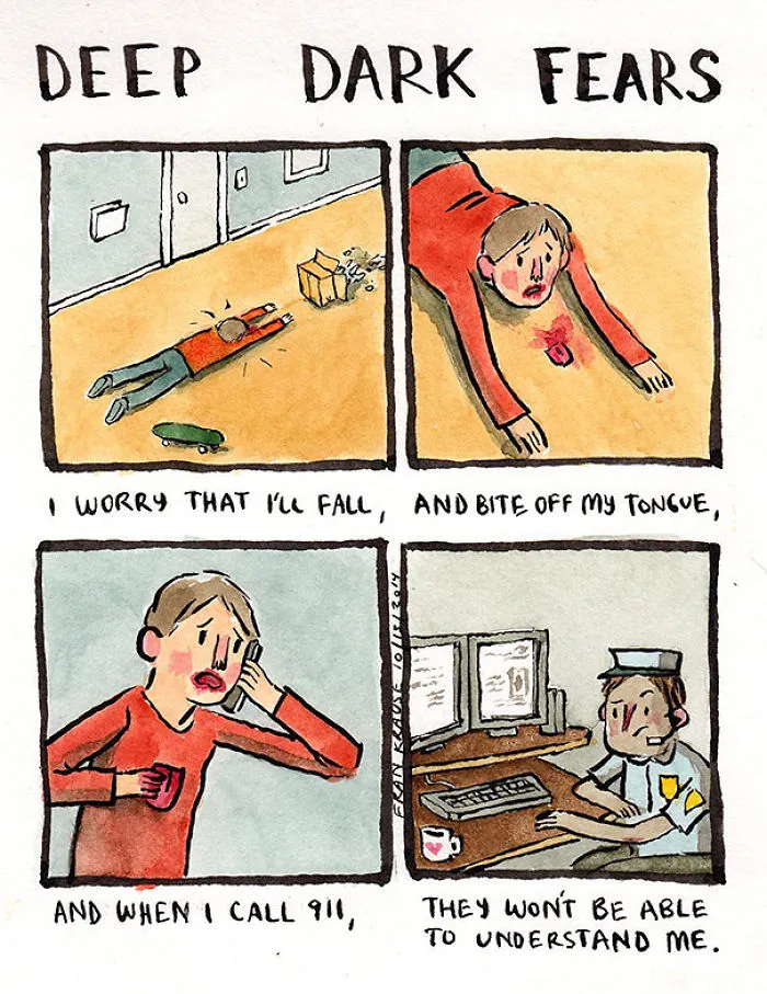 Illustrator Turns People’s Deepest And Darkest Fears Into Comics
