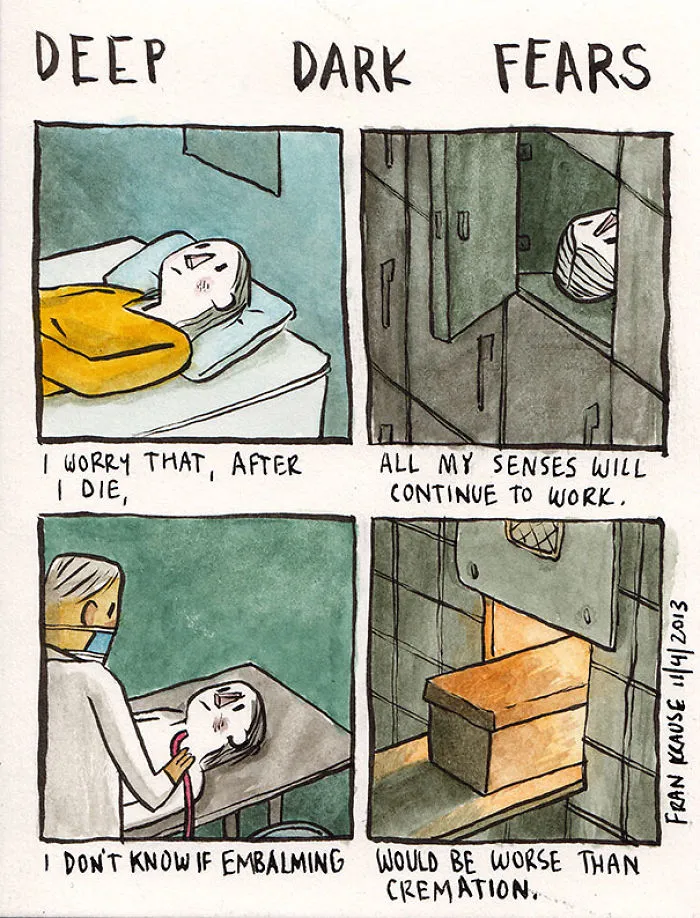 Illustrator Turns People’s Deepest And Darkest Fears Into Comics